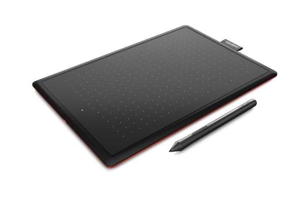 Wacom One by Wacom - Digitaliserer - høyre- og venstrehåndet - 15.2 x 9.5 cm - elektromagnetisk - kablet - USB - svart, rød
