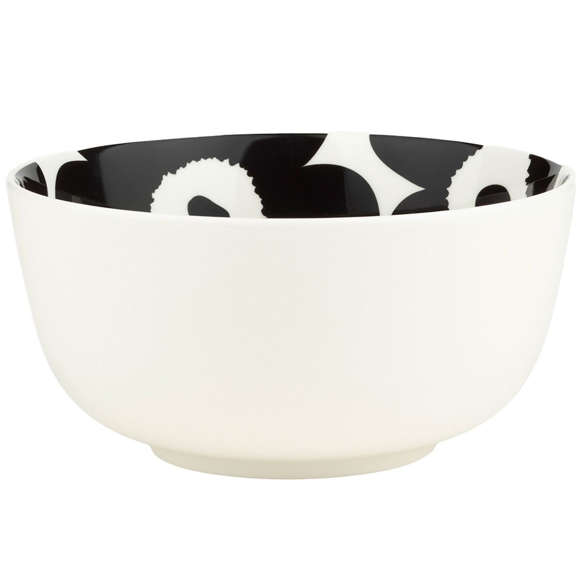 Unikko skål 9 dl, hvit/svart