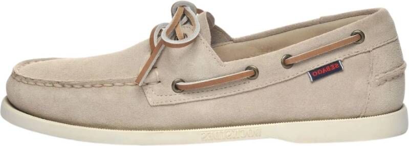 Sebago Authentic Original Boat Shoe Suede Leather Dove Grey Loafers