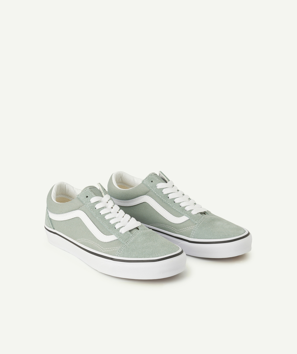 VANSbaskets basses ado old skool vertes