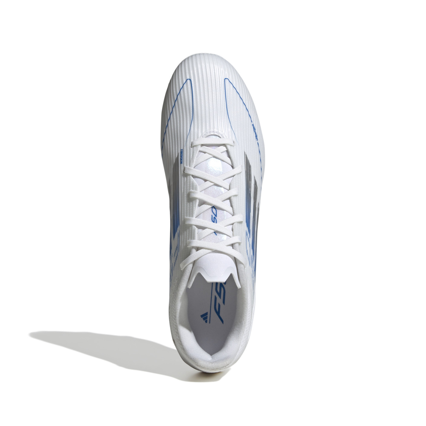 Adidas F50 League Gras / Kunstgras Voetbalschoenen (MG) Wit Blauw Zilver