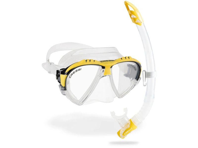 CRESSI Matrix   Gamma Schnorchel Combo Klar/Gelb Schnorchel-Set