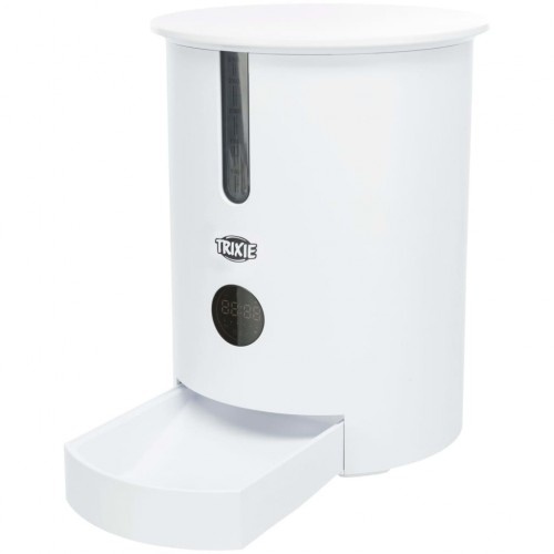 Dispensador automático de ração para animais de estimação, branco