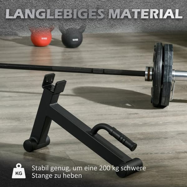 Barbell Jack Deadlift Jack med sklisikre grep markløft vektstang 50 x 12 x 33 cm svart