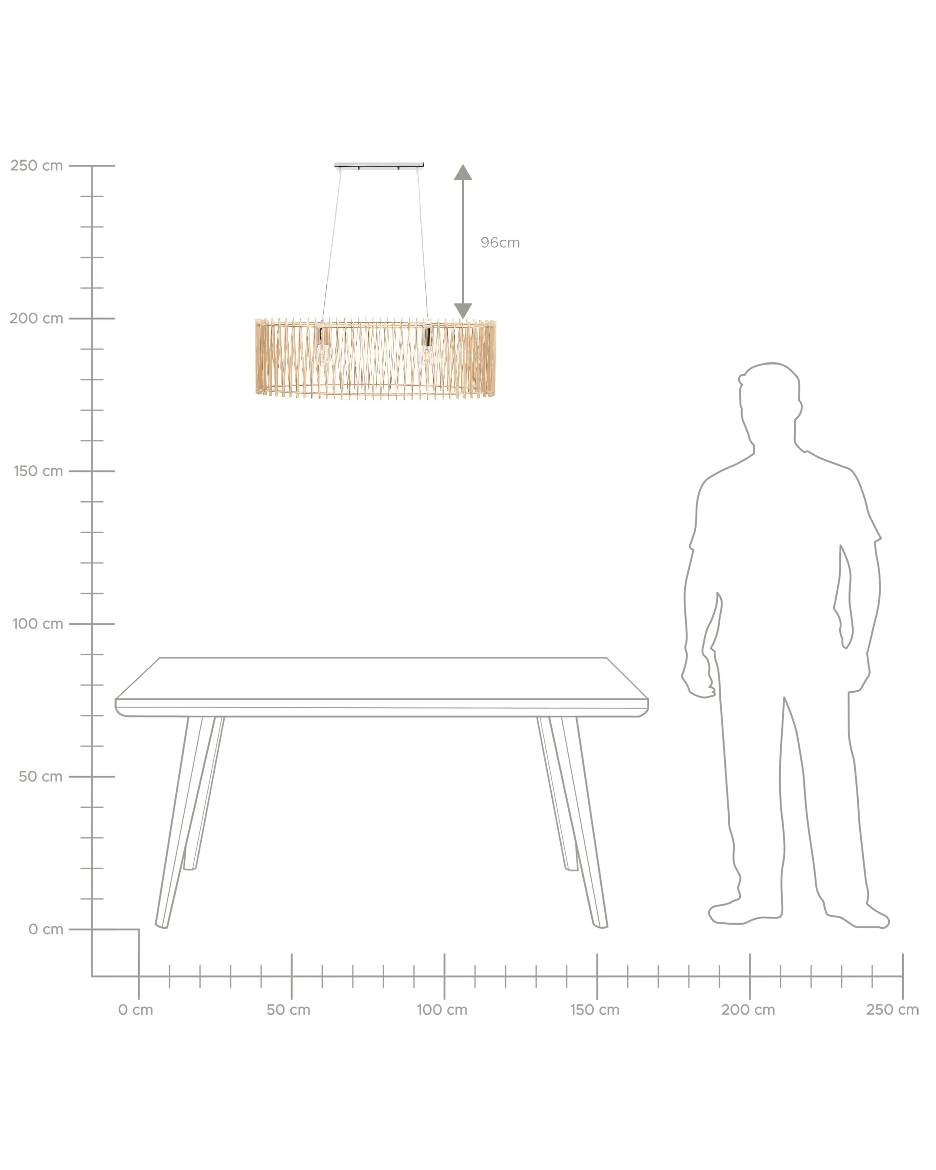 Hanglamp CHARI Lichtbruin