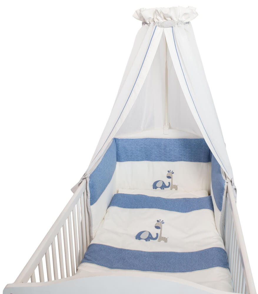 Max & Mila blau Bett-Set 3-tlg.