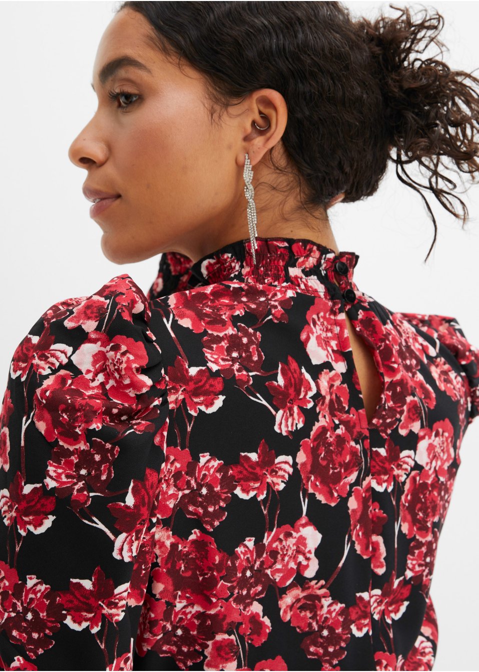 Robe midi à motif floral