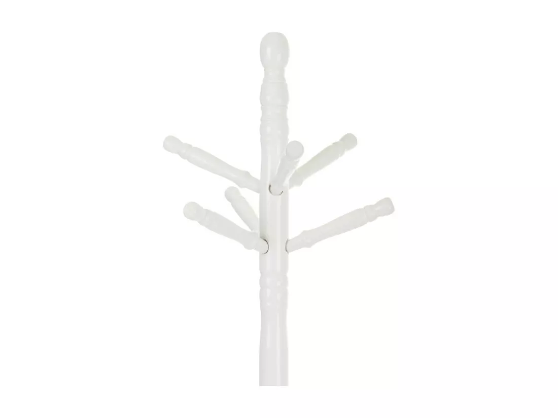 Porte-manteau sur pied en bois blanc 44x44x172h