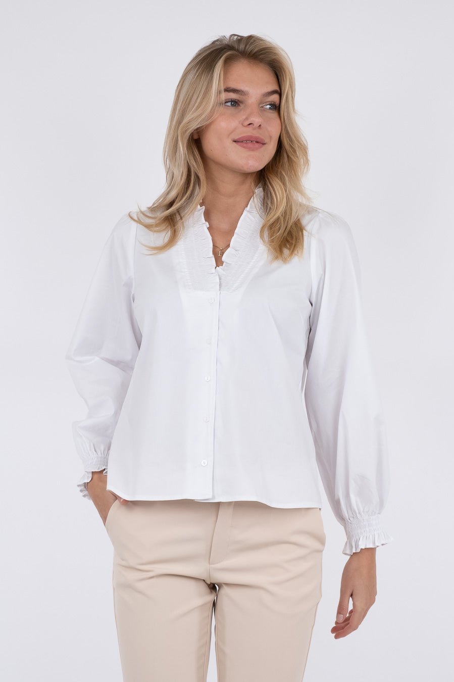 Neo Noir  Brielle Solid skjorte - hvid