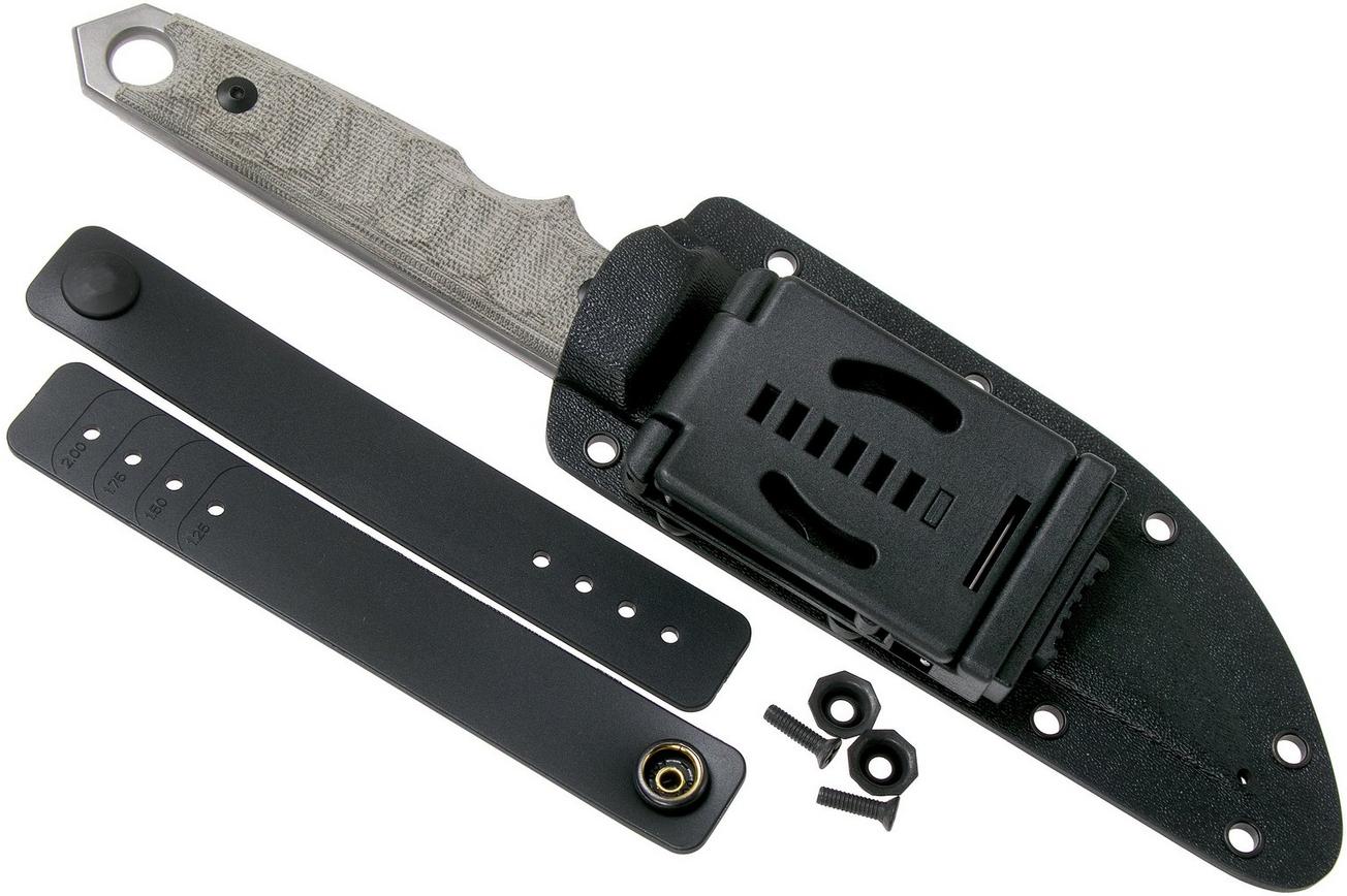 Fox Knives Ryu FX-634 MOD Green Canvas Micarta, vaststaand mes, Black Roc Knives design