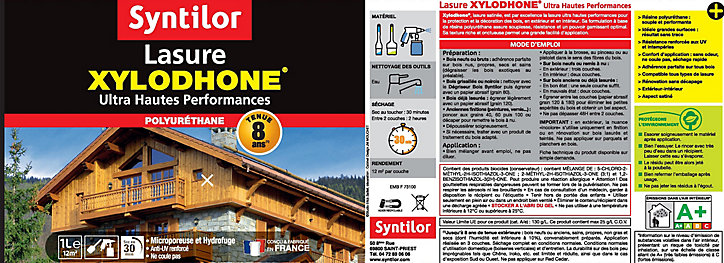 Lasure extérieure Syntilor Xylodhone Ultra Hautes PerFormances gris perle satin 1L