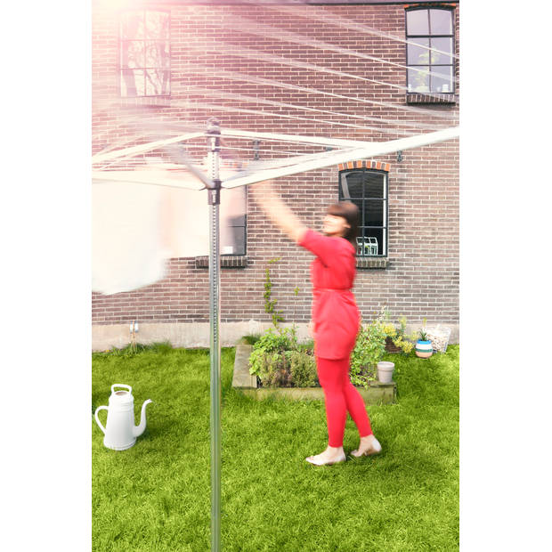 Brabantia Lift-o-Matic droogmolen - 50 m - met metalen grondanker