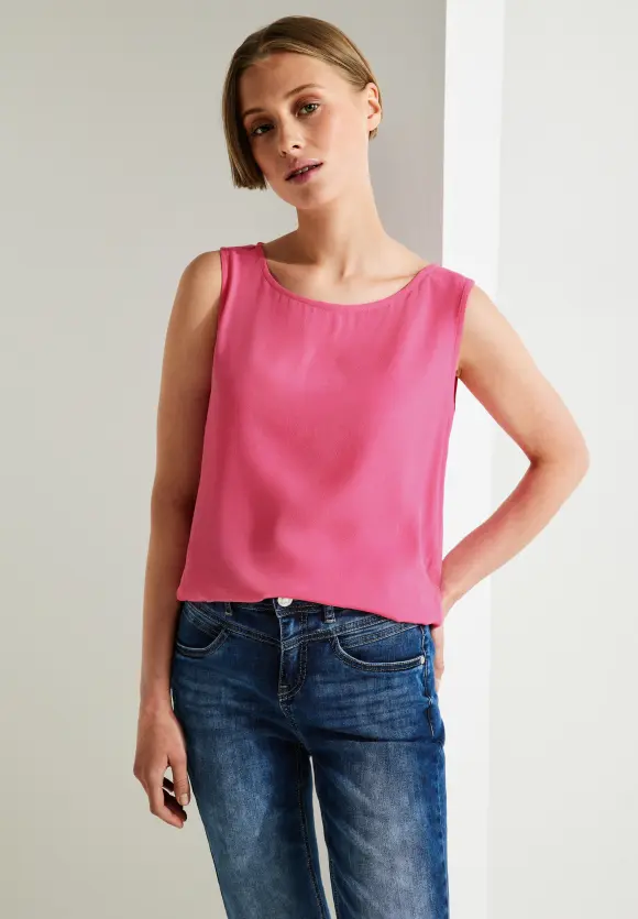 Blusentop mit Stickerei - berry rose