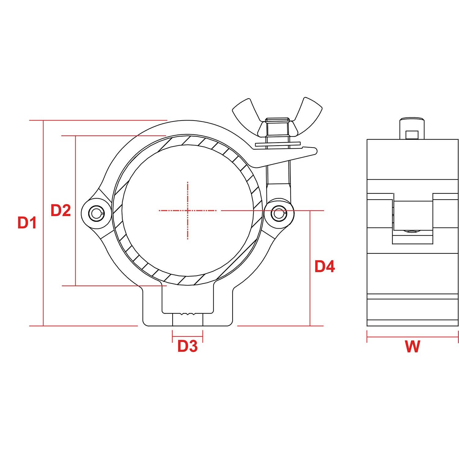 BeamZ BC50-100 half coupler 100 kg