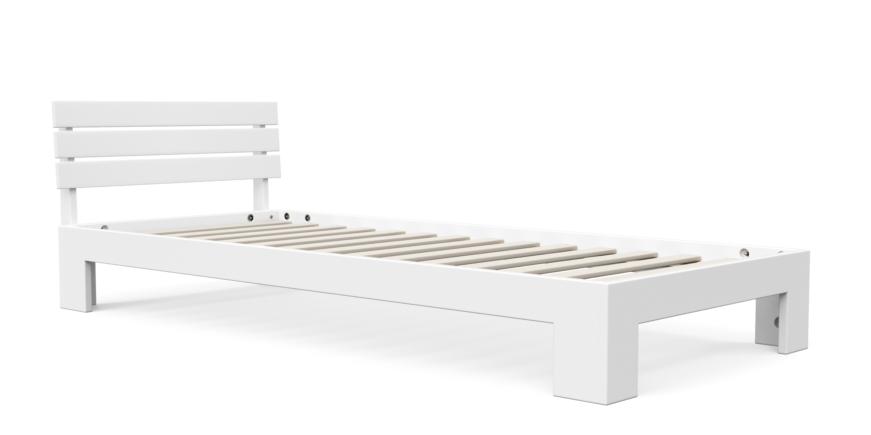 Bett Holz JAYDEN 90 x 200 cm weiss