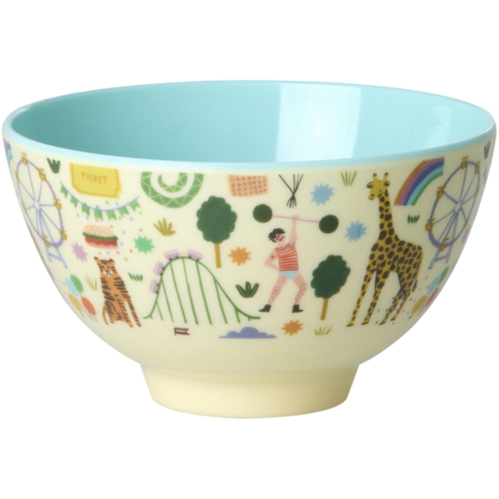 Køb Rice Fun Fair Print Mint Melamine Skål Small