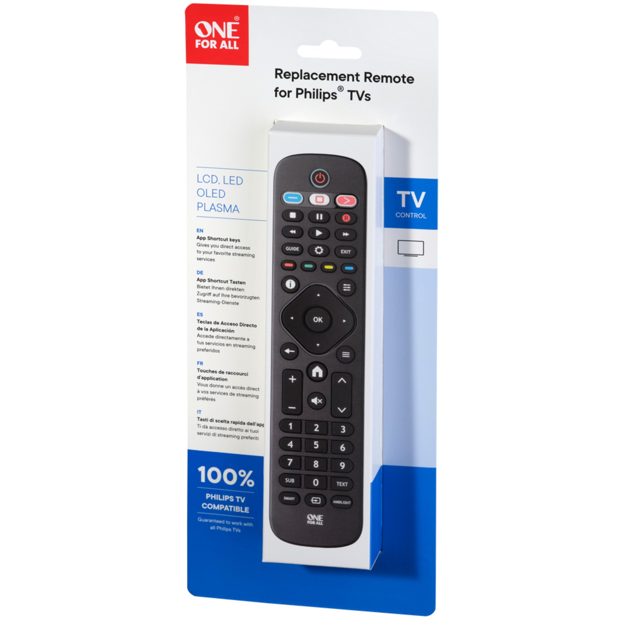 ONE FOR ALL Fernbedienung Philips TV-Ersatzfernbedienung