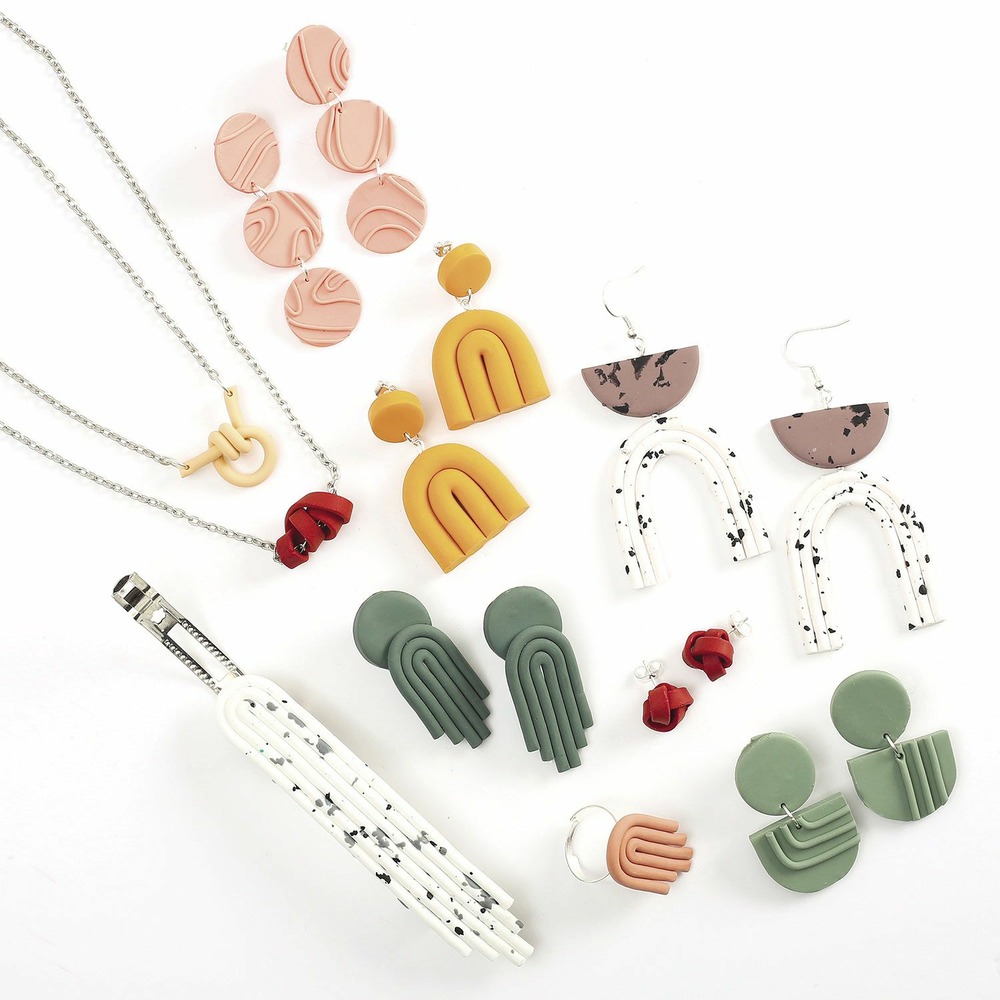 Coffret diy bijoux line art en pâte polymère