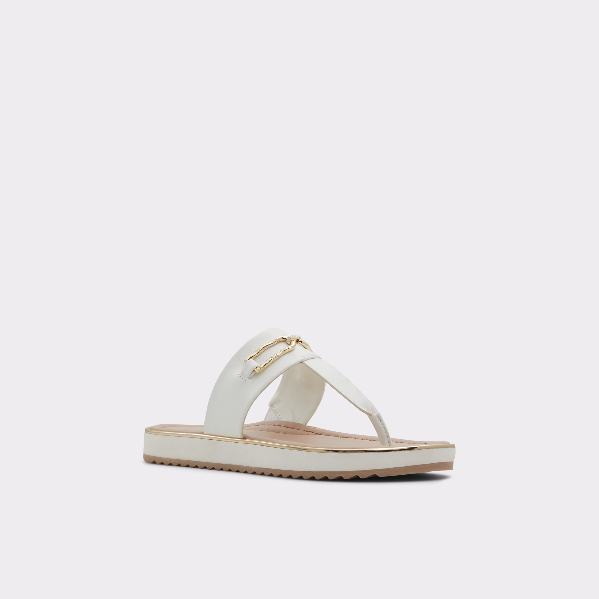 Enorel White Women Flat Sandals