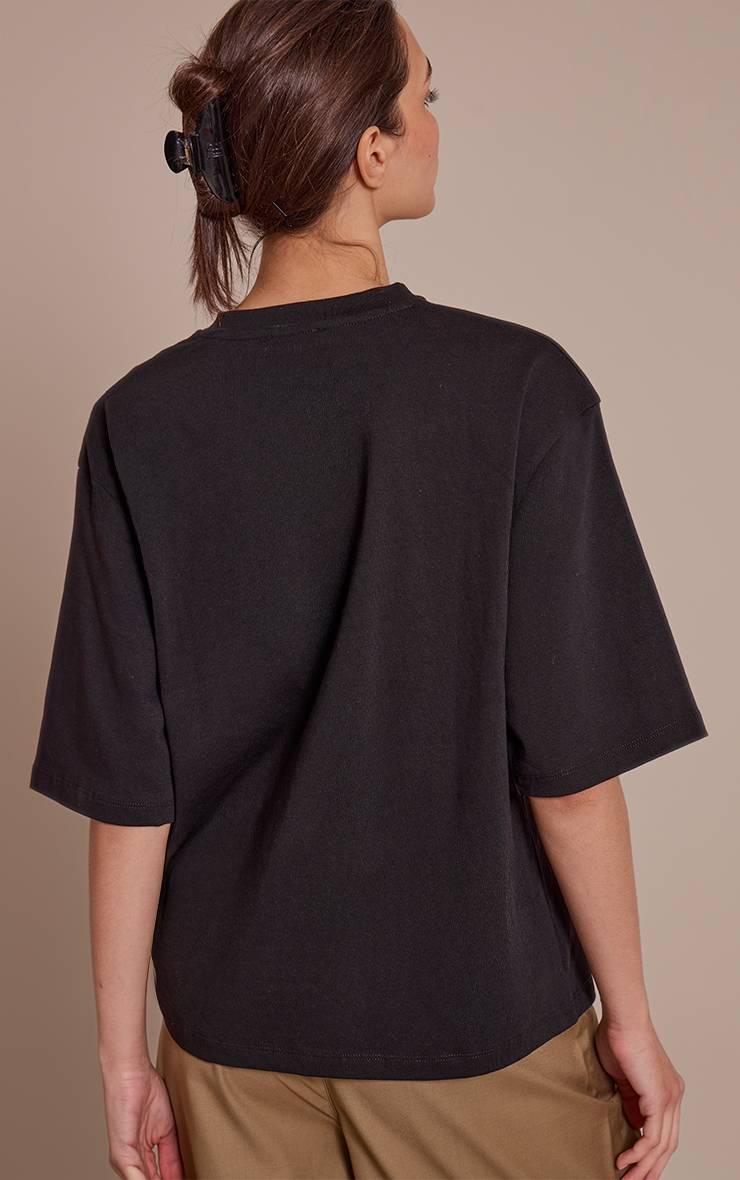 Noir T-shirt Oversize Coupe Boxy
