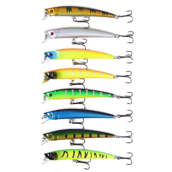 43-paks fiskeslukwobbler, Minnow blandet