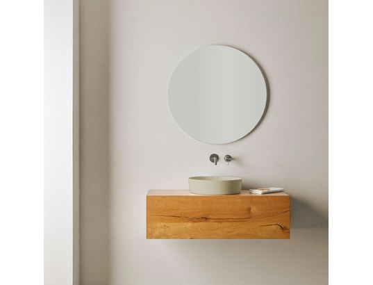 RESIGRES - Vasque à poser, ronde ø39*h10,5cm, résigrès badia beige , so...