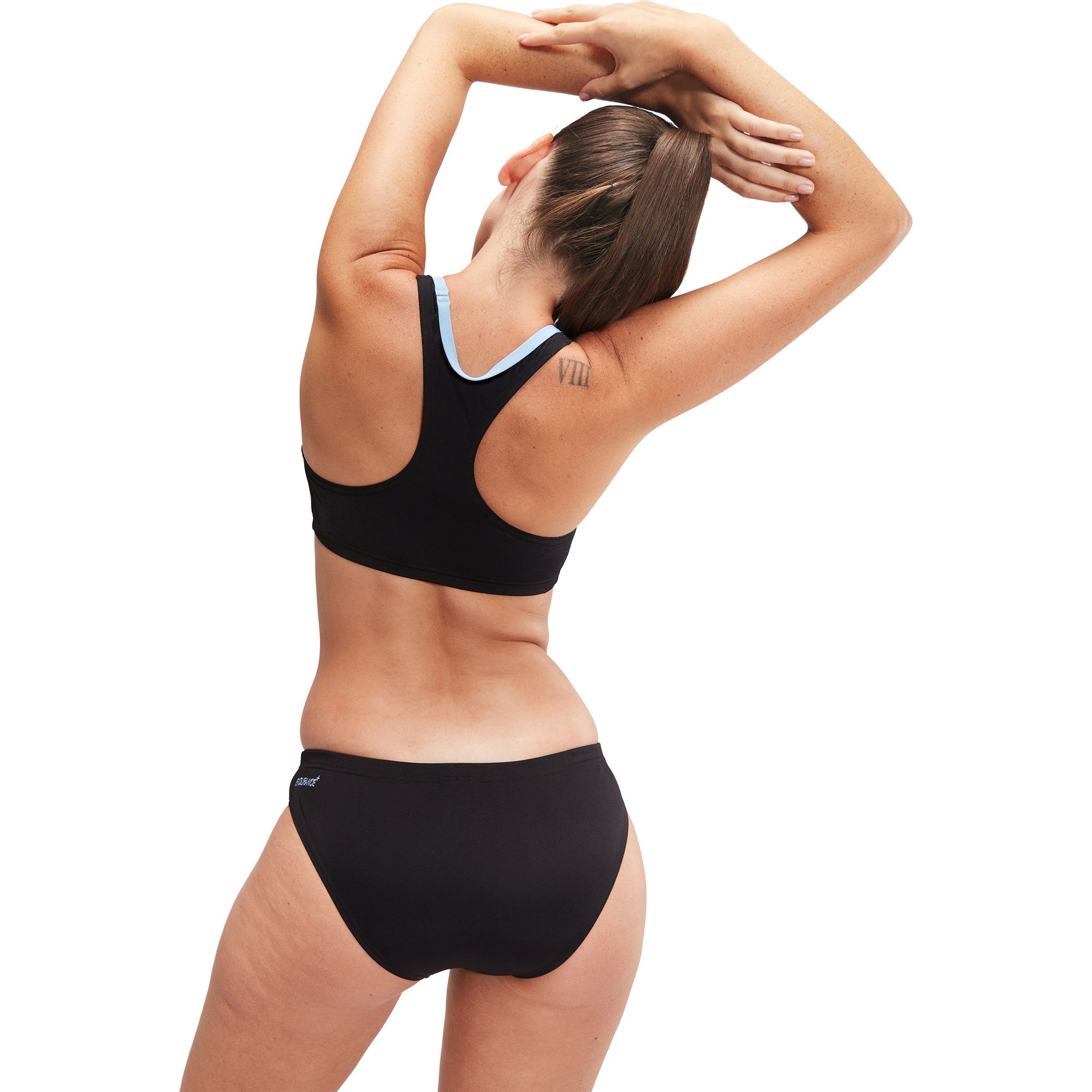 Speedo Placement Bikini Damen schwarz