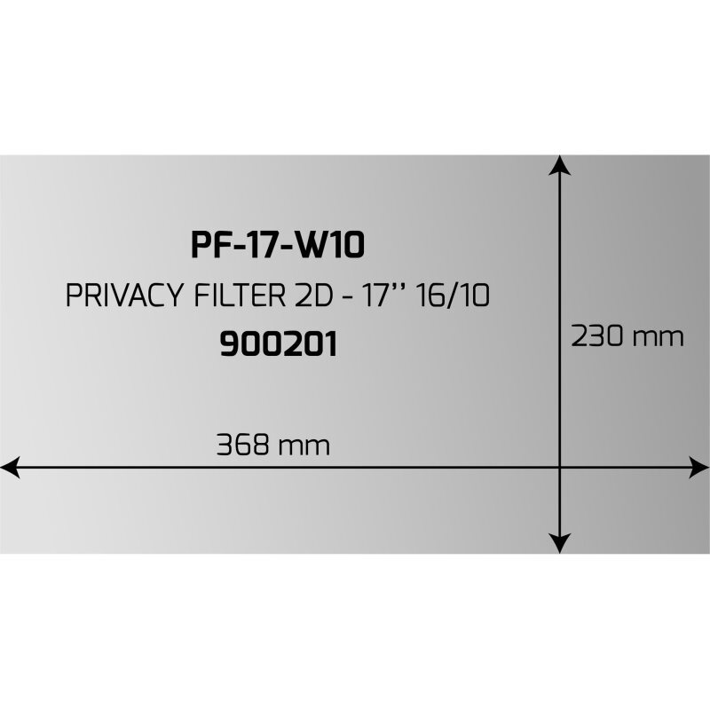 PORT Professional - filtre anti-indiscrétion 17'' 16/10