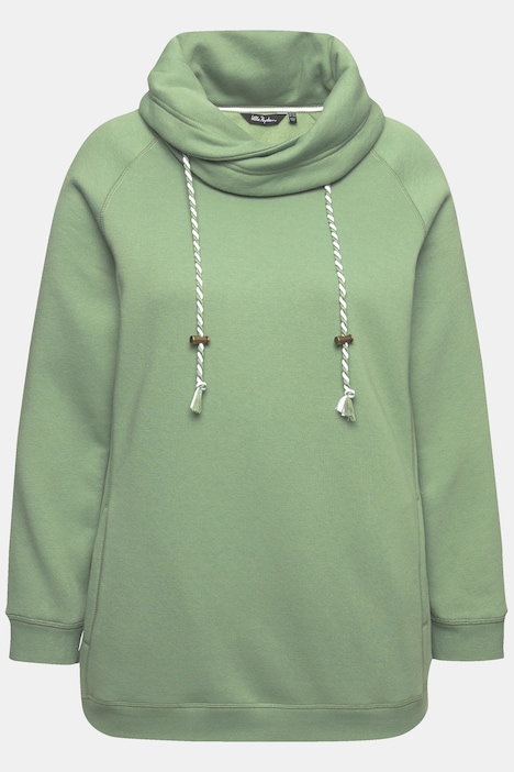 Sweatshirt, weiter Stehkragen, Taschen, Raglan-Langarm