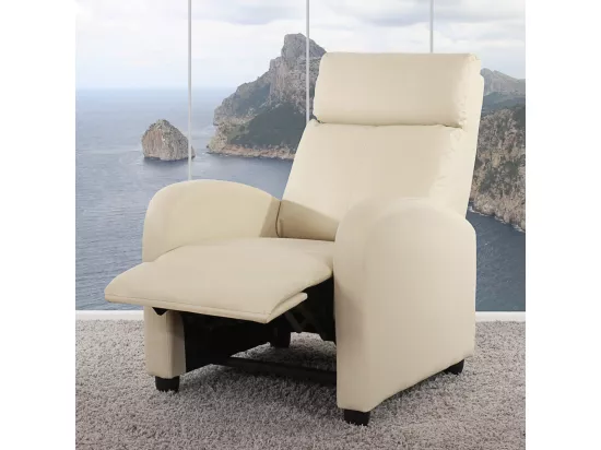 Fauteuil TV inclinable TV crème 72 x 92 x 105 cm 04_0002018
