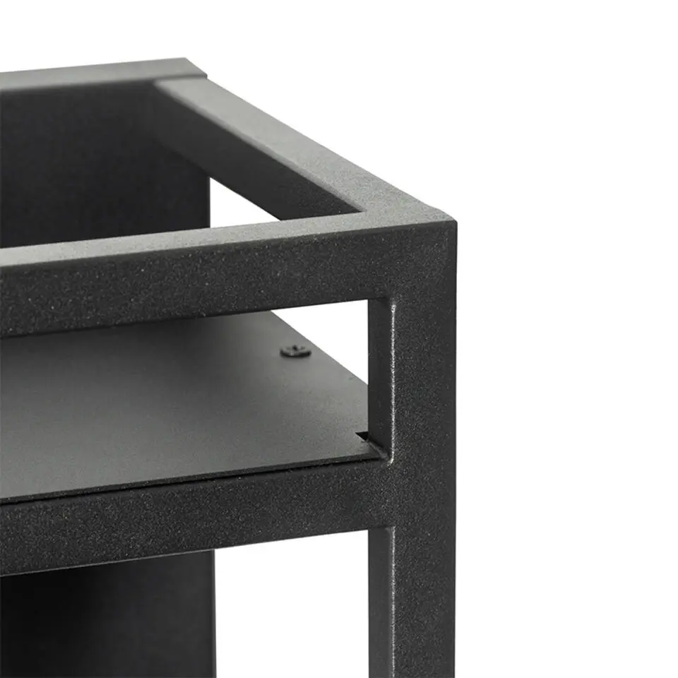 Qazqa wandlampen cage rack zwart e27