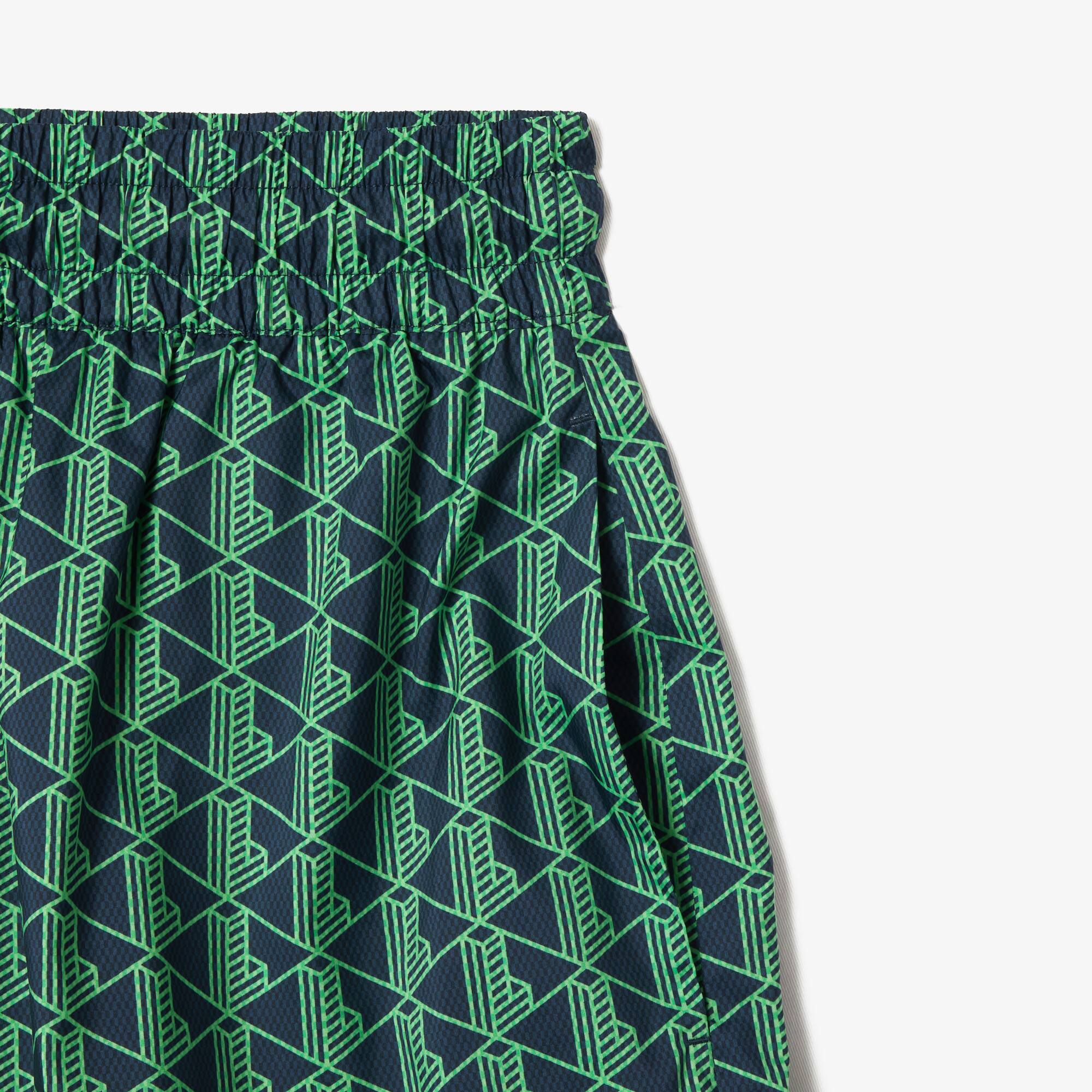 Tunnelzug-Shorts mit Monogramm-Aufdruck Shorts - Blau - Lacoste - Damen