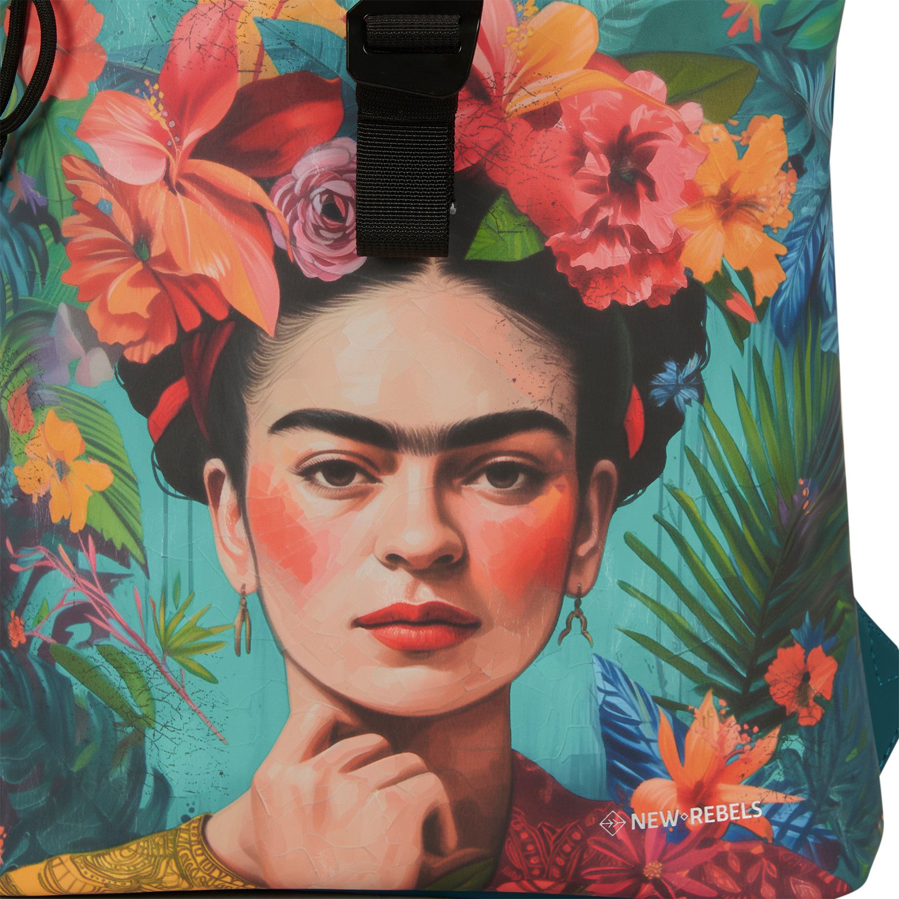 New Rebels Mart Art Los Angeles Rolltop Backpack Mini Flower Head