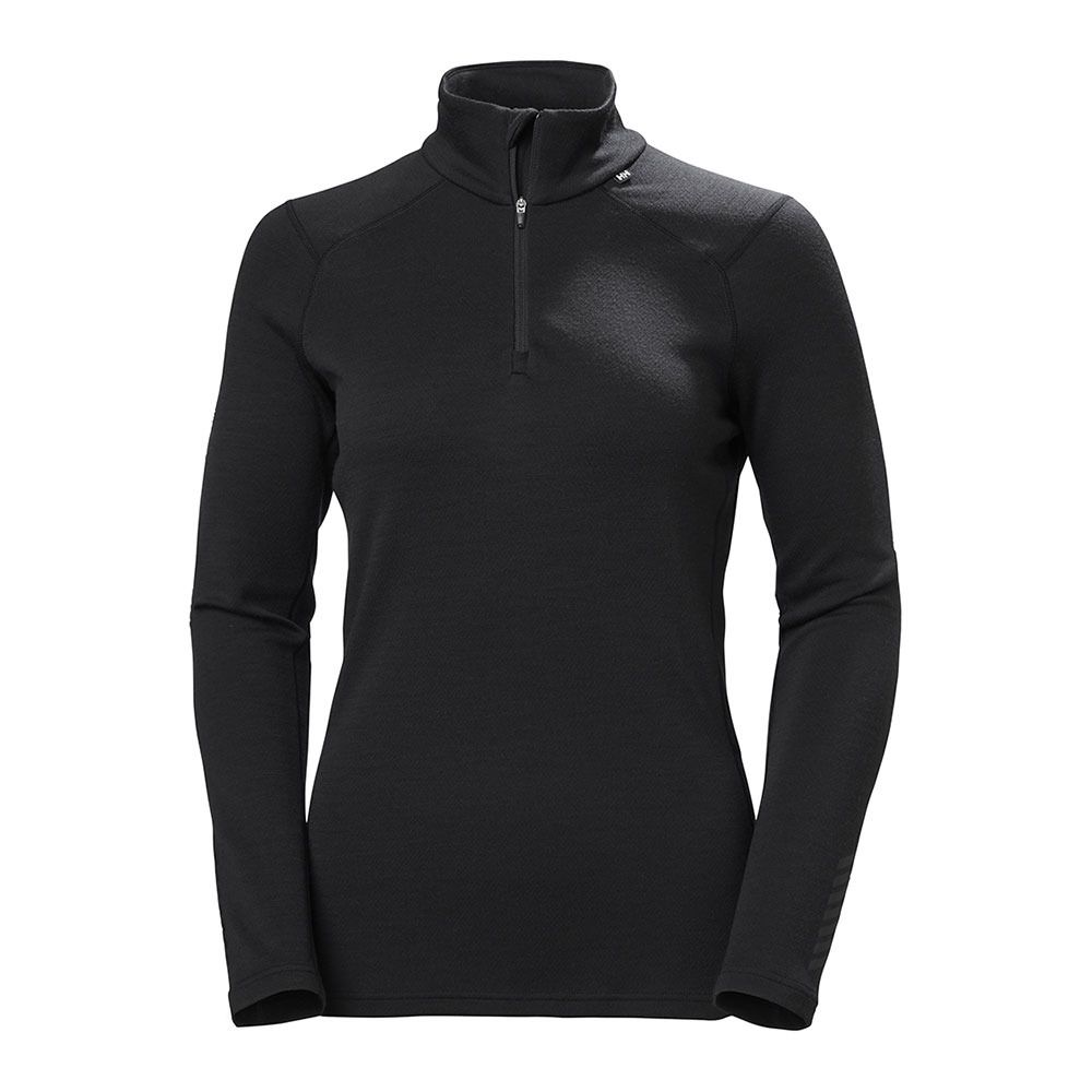 Helly Hansen W LIFA MERINO MIDWEIGHT 1/2 ZIP - Sous-couche Femme black