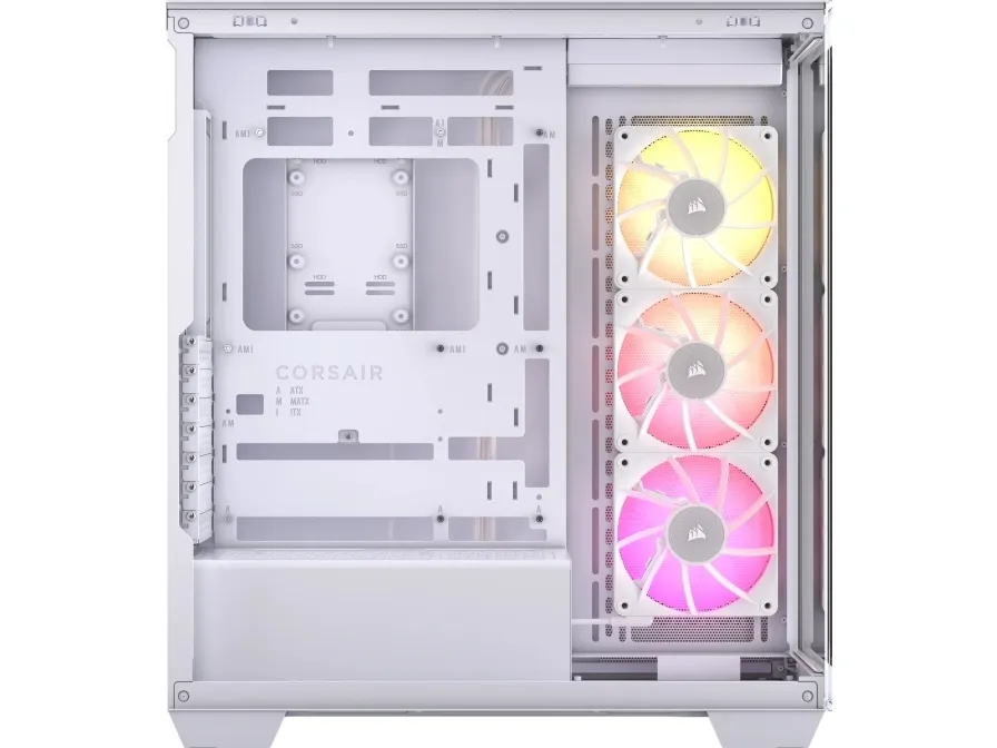 CORSAIR iCUE LINK 3500X RGB - Mid tower - udvidet ATX - sidepanel med vindue (hærdet glas) - ingen strømforsyning (ATX) - hvid - USB/Lyd