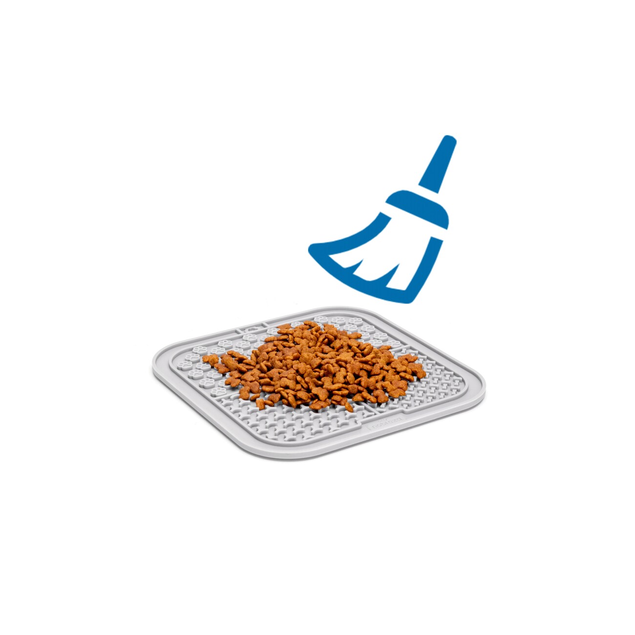nobleza – Leckmatte aus Silikon für Hunde blau