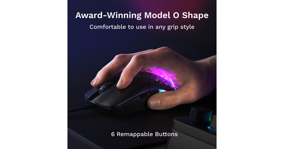 GloriousModel O Eternal gaming muis  (Zwart, 100 - 12.000 DPI, RGB)