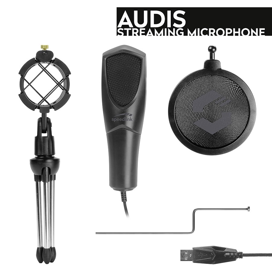 SPEEDLINK AUDIS Streaming Microphone, black
