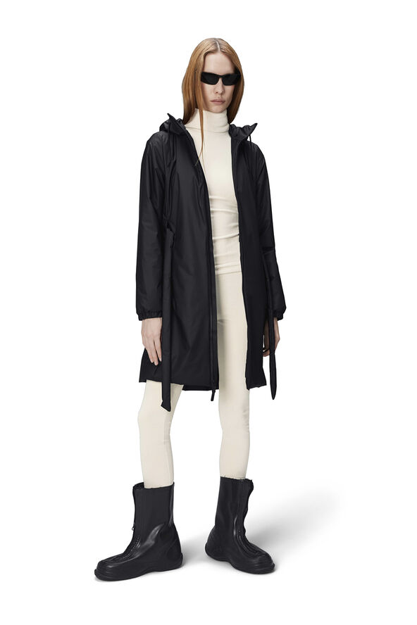Rains Lohja Long Insulated Curve Jacket W3T2 Black