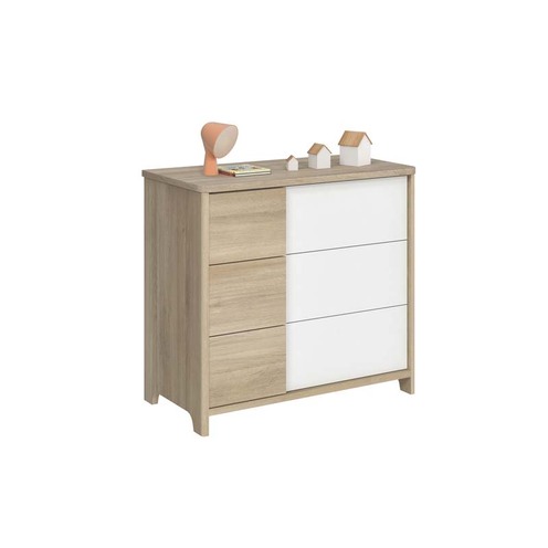 Commode 3 tiroirs SACHA Chêne du Bocage - GALIPETTE