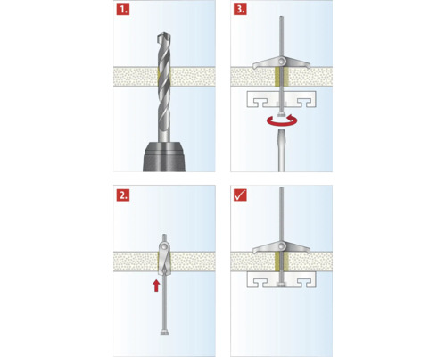 Veerklemmen Tox Spagat M3, 20 stuks