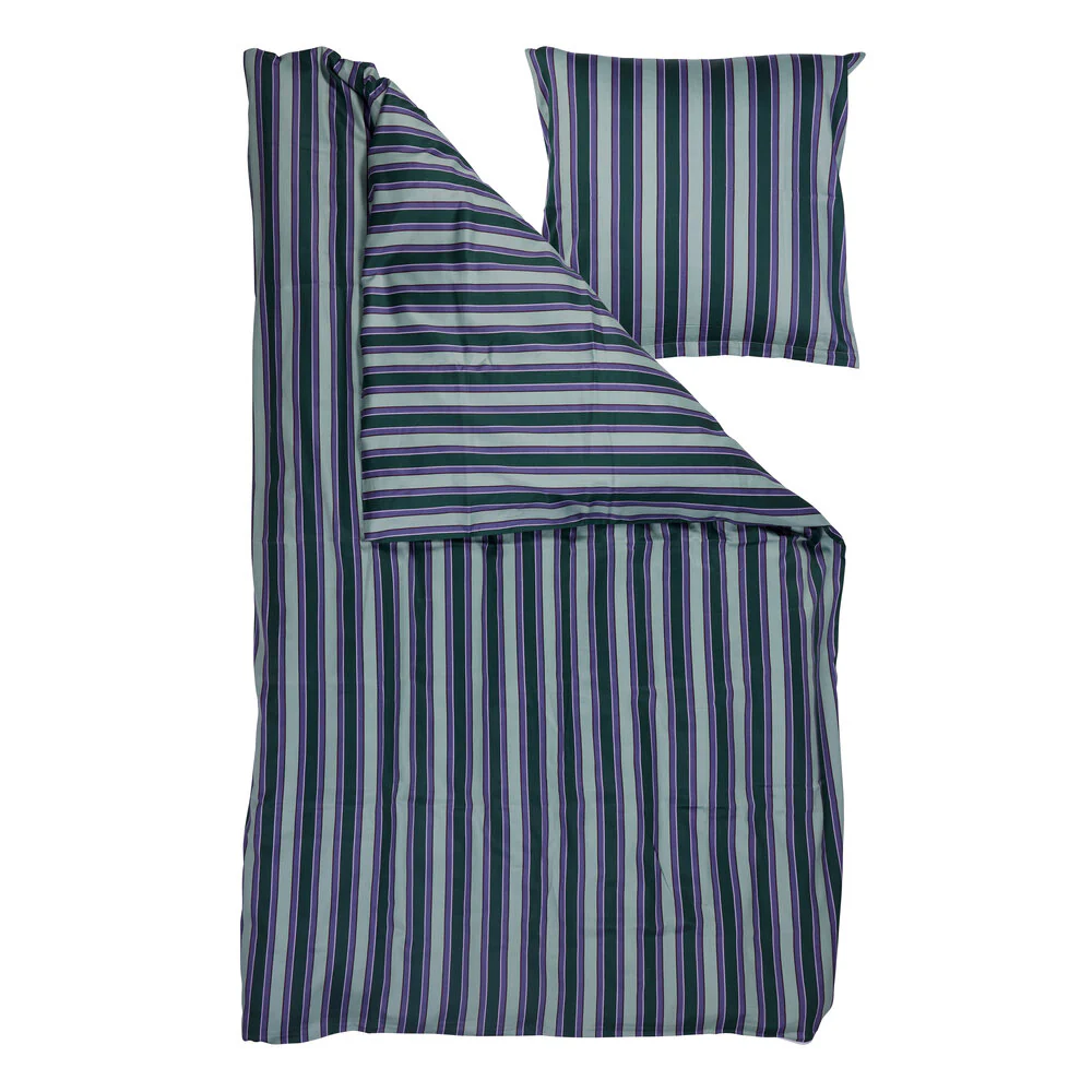 Bahne Interior  Balanced Stripe sengetøj - grøn/lavendel
