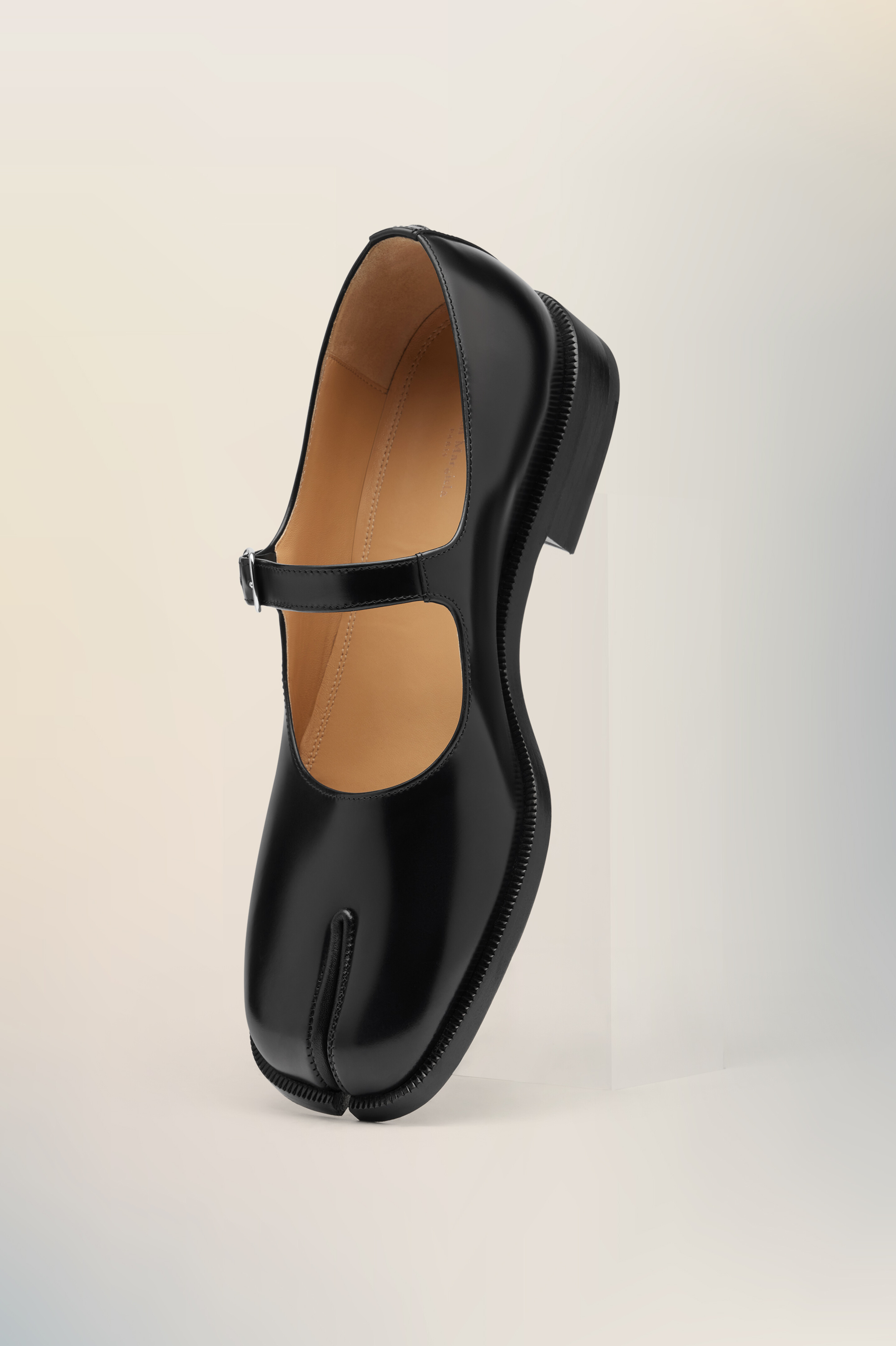 Mary-Janes Tabi City noires en cuir - homme