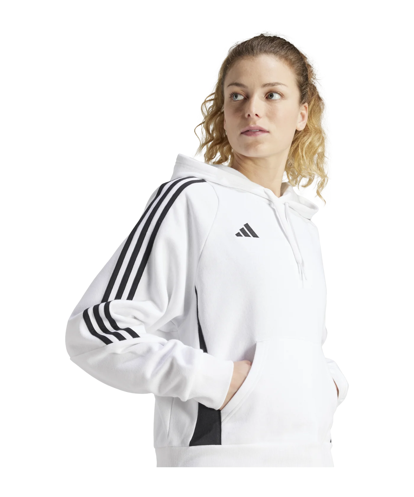 adidas Tiro 24 Hoody Damen Weiss Schwarz