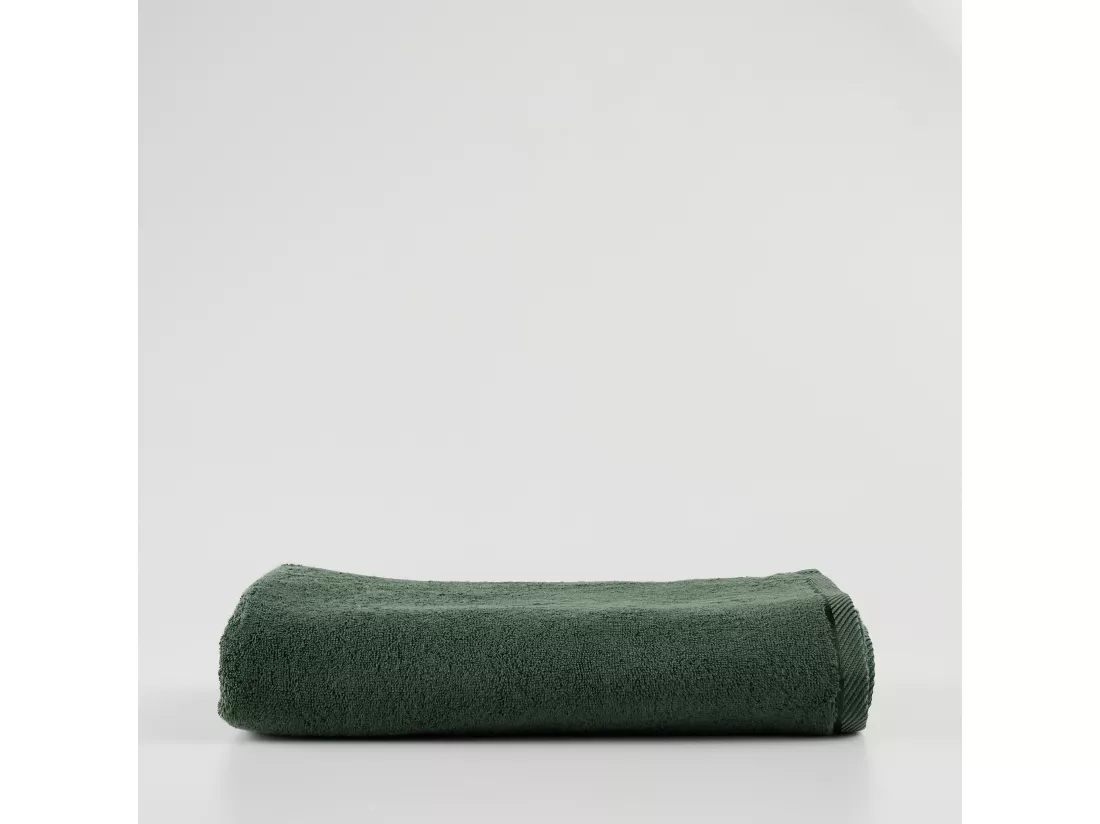 Serviette en Bambou et Coton Vert Foncé 100x150 cm