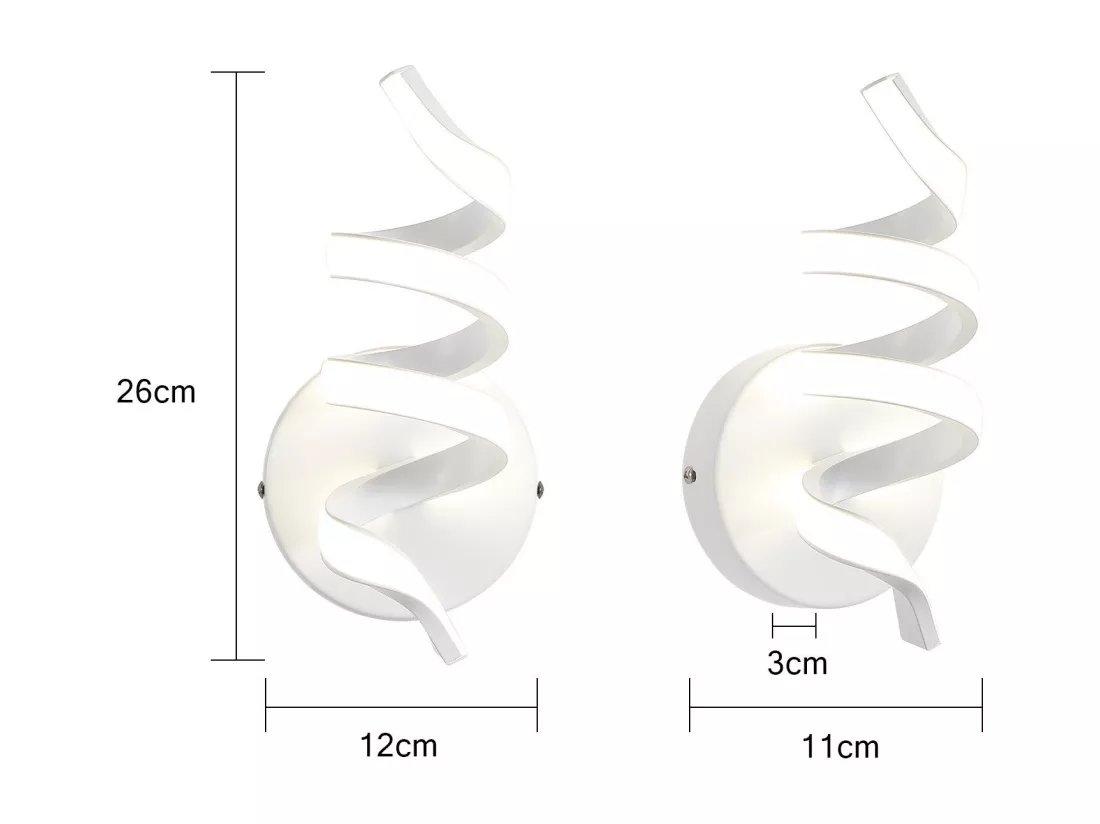 NETTLIFE Applique murale LED d'intérieur noire moderne 7 W pour escalier Blanc chaud 3000 K