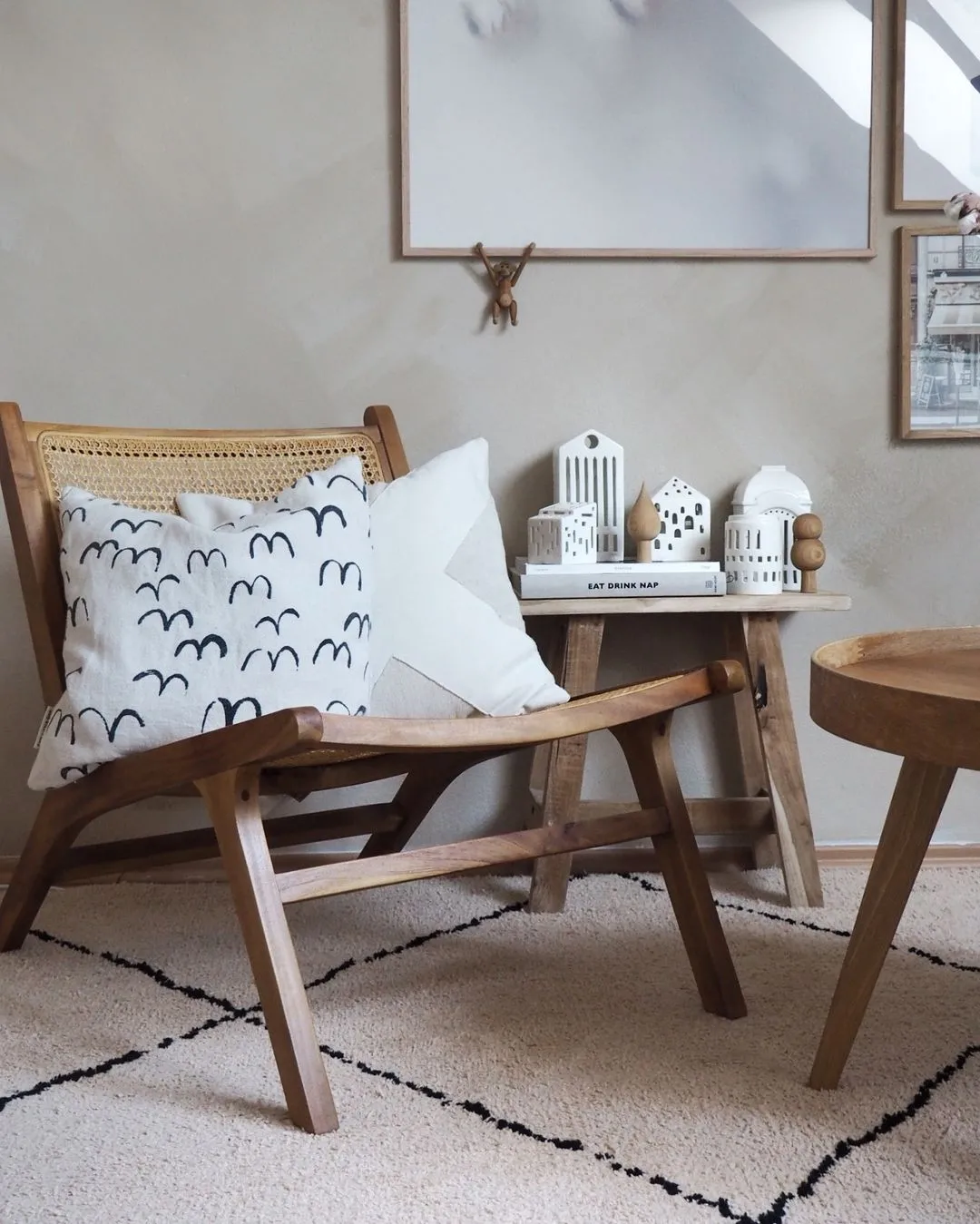 Fauteuil MIDDLETOWN Mahoniehout Natuurlijk