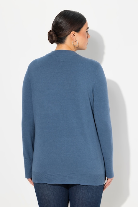 Pullover, Stehkragen, Langarm, Rippbündchen