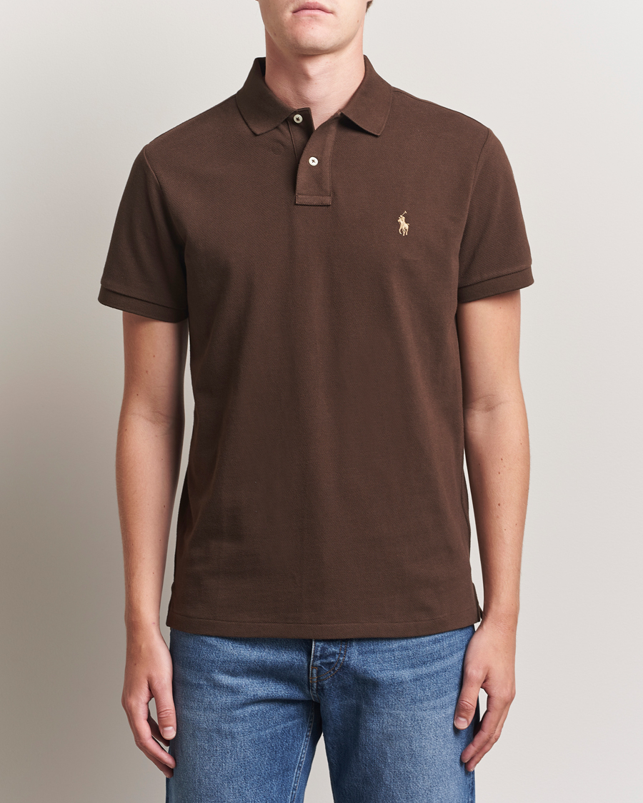 Polo Ralph Lauren Custom Slim Fit Polo Nutmeg Brown