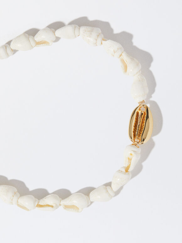 Pulseira de tornozelo com concha dourada - Dourada